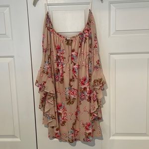 Off the shoulder flowered dress